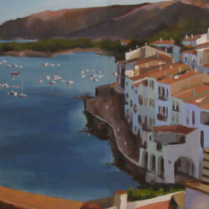 Port Alguer 1, Cadaqués, España. - 2009 / Óleo sobre papel tela - 100 x 32,5 cm.