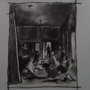 "Las Meninas", Diego Velázquez. - 2020 / Carboncillo sobre papel - 29,5 x 21 cm.