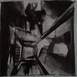 "Vértigo", Alfred Hitchcock. - 2020 / Carboncillo sobre papel - 29,5 x 21 cm.