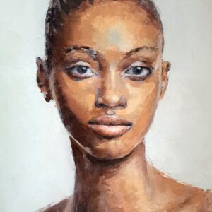 María mulata 1 - 2023 / Óleo sobre papel tela - 50 x 32,5 cm.