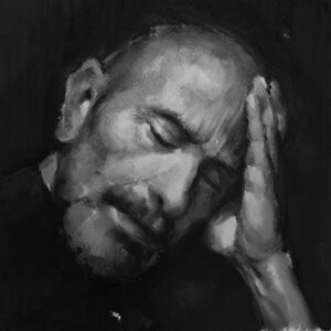 Autorretrato serie 3-1 - 2024 / Óleo sobre papel.