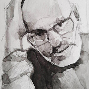 Autorretrato serie 1 - 2024 / Acuarela sobre papel.