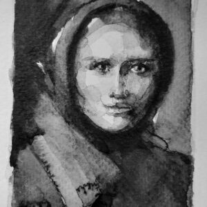 Modelo 5 - 2022 / Acuarela sobre papel.