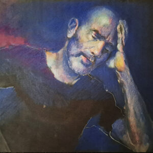 Autorretrato serie 4-3 - 2024 / Lápices de color sobre papel.