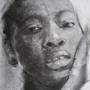 Mulata serie 6-1 - 2025 / Carboncillo sobre papel.