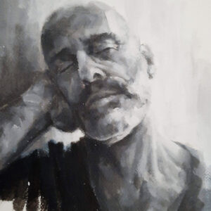 Autorretrato serie 5-1 - 2025 / Acrílico sobre papel tela.