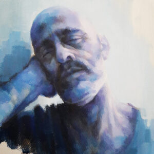 Autorretrato serie 5-2 - 2025 / Acrílico sobre papel tela.