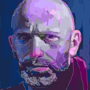 Autorretrato serie 2-1 - 2025 / Pintura digital.