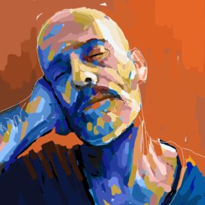 Autorretrato serie 5-4 - 2025 / Pintura digital.