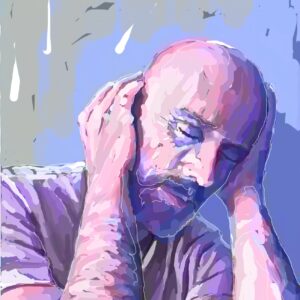 Autorretrato serie 7-4 - 2025 / Pintura digital.